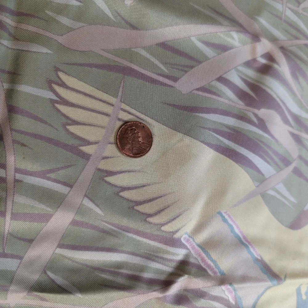 Vintage Hermes Cols Verts Blue Pastel 90 cm Silk Scarf Rare - Picture 14 of 16